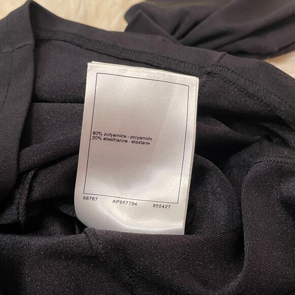 Chanel 23S Black Jersey Off-Shoulder Bow Top | Rare Crystal CC Logo FR 36 - Picture 12 of 12